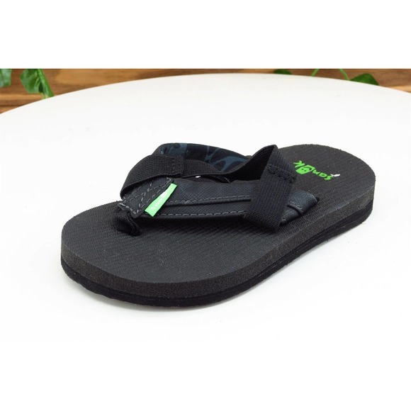 Sanuk Toddler‎ Boys 7-8 Medium Black Slingback Synthetic - Picture 1 of 5